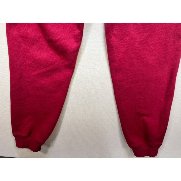 Champion Reverse Weave Jogger Sweatpants Unisex Medium Red Drawstring Fleece - Picture 9 of 10
